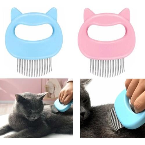 Pet Cat Grooming Massage Brush with Shell Shaped Handle Hair Remover Pet Grooming Massage Tool Dropshipping