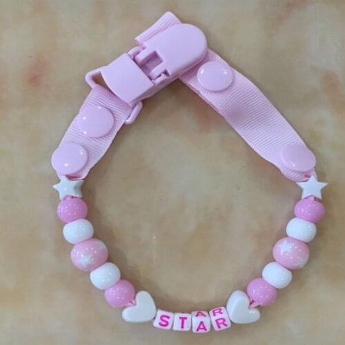 Silicone Baby Pacifier Clip Personalised Name Pacifier Chain For Baby Teething Soother Chew Toys Baby Soother Pacifier Clips