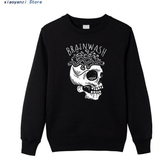 Top quality cool skull brain wash print men women sweatshirts casual funny men winter autumn hoodies unisex pullovers