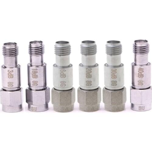 Yuanmaoao 2W SMA DC-6GHz Coaxial Fixed Attenuators Frequency Connectors 40DB/30DB/20DB/10DB/6DB/3DB High quality Drop shipping