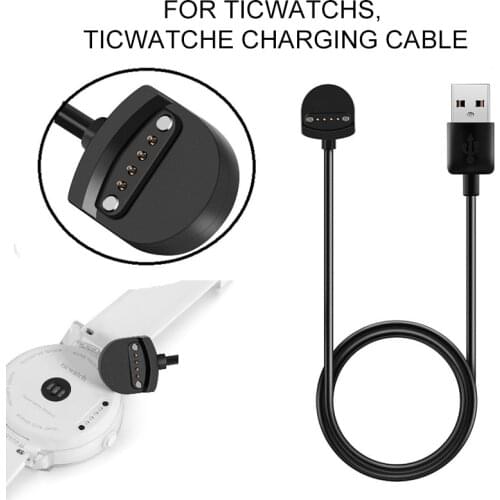 Watch Charger For Ticwatch S E Watch Power Adapter Wristband Charger USB Dock Adapter Cable For Ticwatch S E 1M Charger Portable