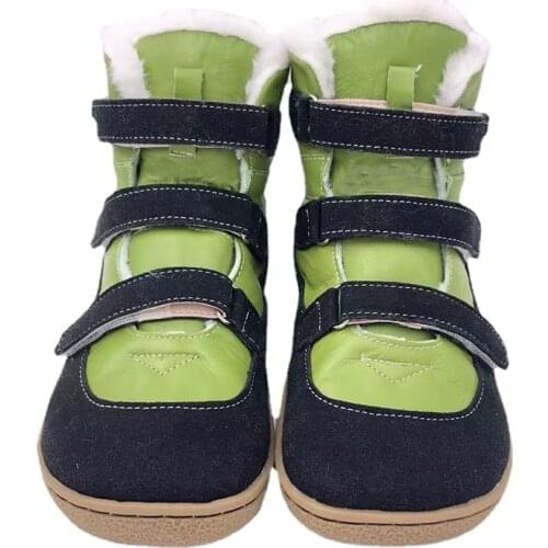 TipsieToes Top Brand Barefoot Genuine Leather Baby Toddler Girl Boy Kids Shoes For Fashion Winter Snow Boots