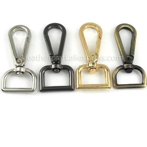 1pcs Metal Swivel Eye Snap Hook Trigger Clasps Clips for Leather Craft Bag Strap Belt Webbing Keychain Hooks Length 60mm 2-3/8"