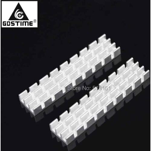 100Pcs Gdstime 50x11x5mm Aluminum HeatSink IC Chipset Heat sink Cooling 50mm