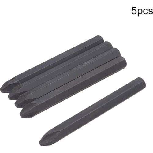 5/10pcs PH1 PH2 PH3 Magnetic Phillips Screwdriver Bits S2 80mm Length 8mm Dia Hex Shank Crossed Head Drive Bit Batch Hand Tools