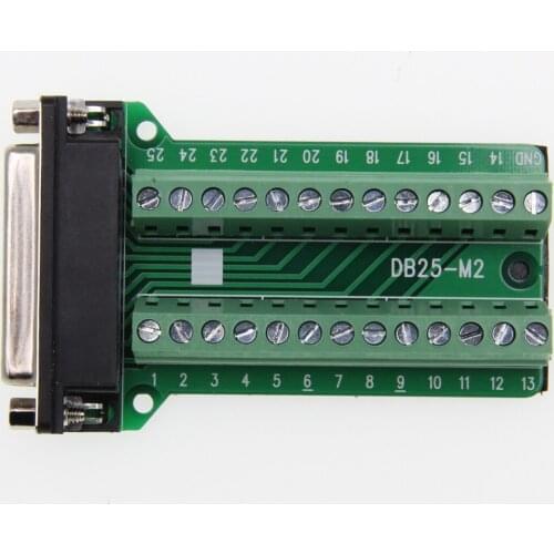 50pcs/lot High Quality DB25 Female 25 Pin Port Signals Breakout Board,DB25 Female 25 Pin Port Terminal Adapter Plate