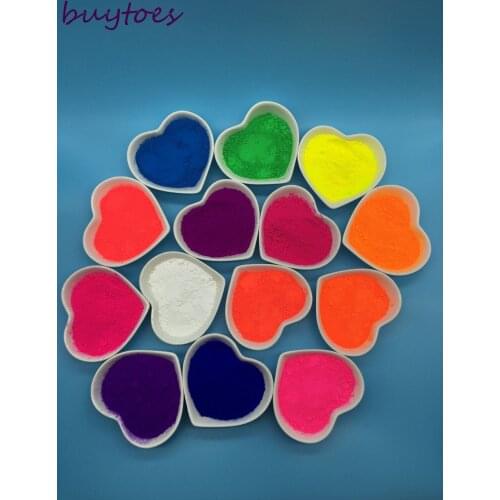 Buytoes 500g Mixed 10 colors, 50g per color Fluorescent Powder Pigment for Paint Cosmetic Soap Neon powder Nail Glitter
