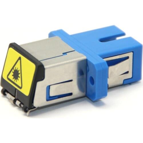 500pcs SC fiber Adapter with metal shutter ftth APC MM OM3 coupler SM connector with open dust shutter Avoid Laser ELINK