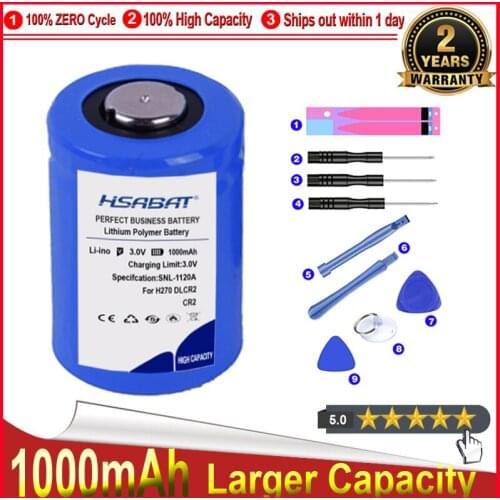 HSABAT 0 Cycle 5pcs/lot Battery for Digital Camera Photographic Device LED Flashlight doorbells CR2 CR15H270 CR15266 Accumulator