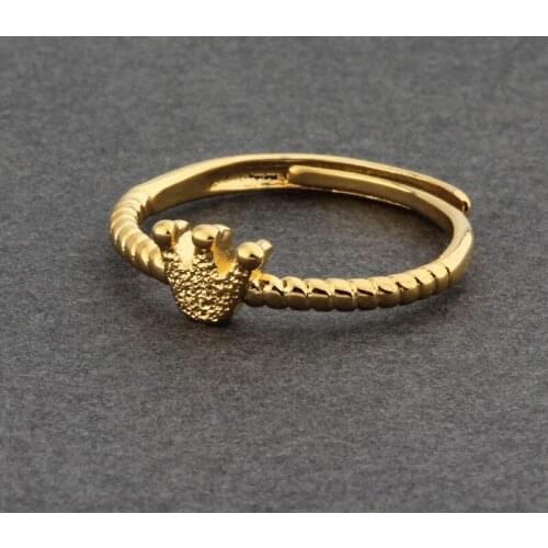 Weddings Party Rings for Women Gold Rings Exquisite Little Crown Shape Finger Jewelry for Gifts 2021 Fashion Ring