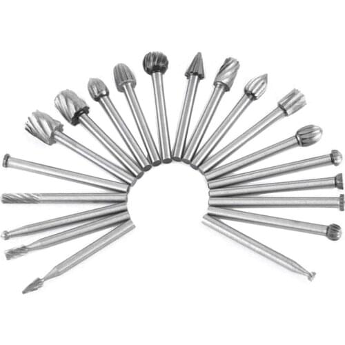 20Pcs 3mm HSS Routing Router Bits Rotary Carving Carved Knife Rotary Tools Cutter Tool Engraving Wood Working Used for Dremel