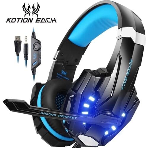 Kotion EACH G9000 Gaming Headset Stereo Deep Bass Headphones with Mic LED Light
