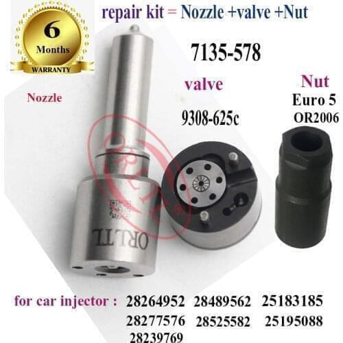 Overhaul repair Kits ( (7135-578 ) NOZZLE H364 G364 INJECTOR VALVE 9308-625C Nut for 28264952 28489562 25183185 28277576