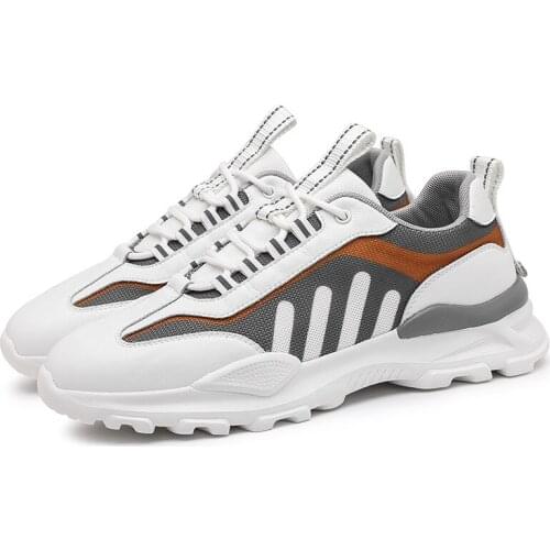 2021 Spring Summer Breathable Lightweight Sneakers Men Low cut Trend Fashion Outdoor Increased Thick bottom Mesh Casual Shoes