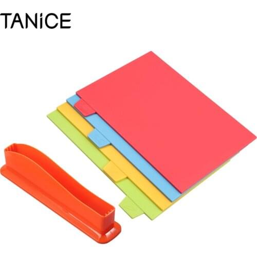 TANiCE 4Pcs High-Grade Plastic Double-Sided Cutting Board Set 4 Color Chopping Board Non Slip Cutting Boards Mats + Storage Rack