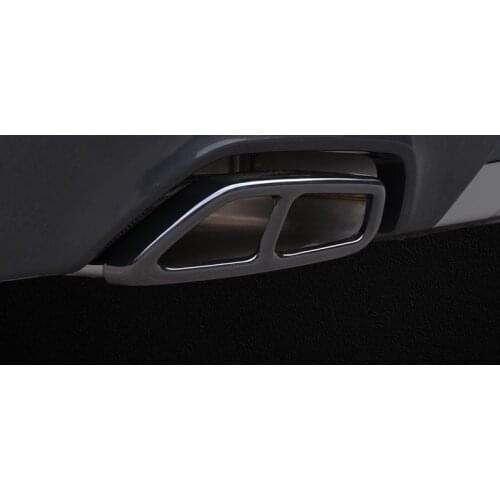 Car Tail Throat Exhaust Pipe Decoration Cover Trim For BMW 5 Series G30 G38 2018 Stainless Steel Auto Exterior Accessories