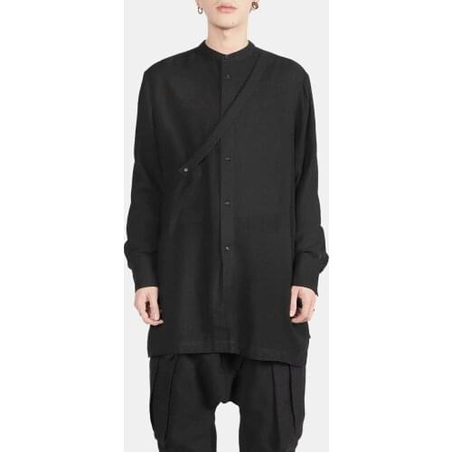 XS-6XL New 2020 Women Mens Clothing Hair Stylist Autumn Fashion Detachable shoulder strap design Shirt Plus Size Stage Costumes