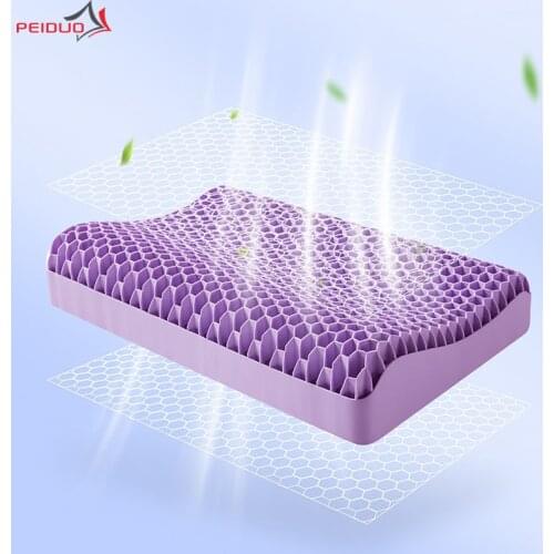 TPE Gel Sleeping Pillow Bed Orthopedic Pillow Neck Protection Slow Rebound Memory Pillow Butterfly Shaped Health Cervical Neck