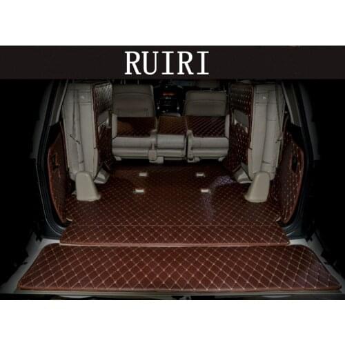 Full set car floor mats + full set car trunk mats for Toyota Land Cruiser 200 7 seats 2019-2007 waterproof carpets,Free shipping
