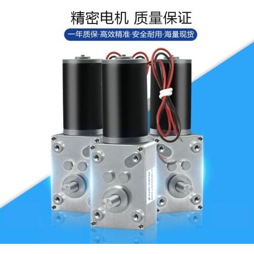 Dc 12 v24v turbine worm reducer motor automatic curtain machine self-locking big torque motor