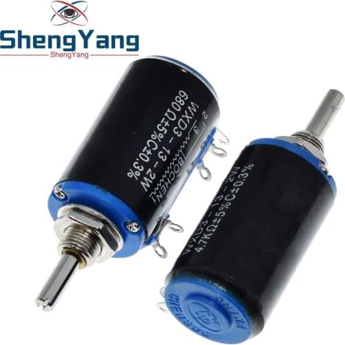 ShengYang 1pcs WXD3-13-2W 100 200 220 470 680 R Ohm 1K 2.2K 3.3K 4.7K 5.6K 6.8K 10K 22K 33K 47K 100K Ohm Wirewound Potentiometer