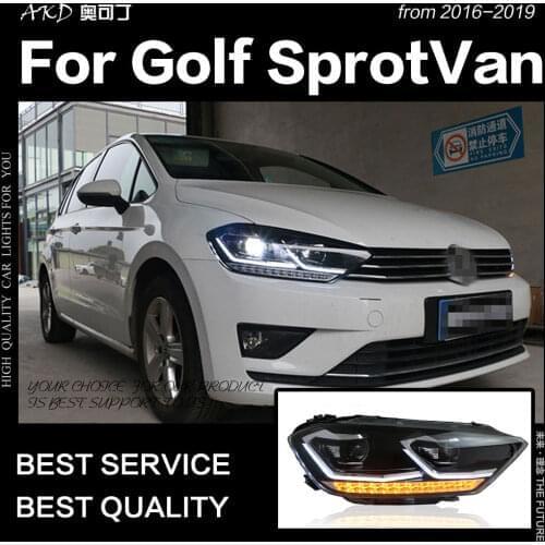 Car Styling Head Lamp for Golf Sportsvan Headlight 2016 Golf 7 Sportsvan LED Headlight Bi Xenon Projector Lens auto accessorie