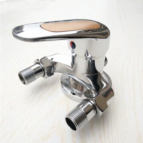 Triangle shower faucet surface mounted shower mixing valve alloy cold and hot shower faucet water heater mixing
