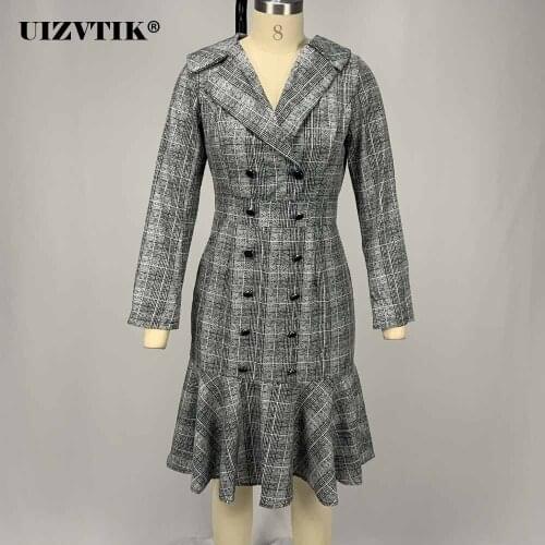 UIZVTIK Fashionable Dresses In A Cage