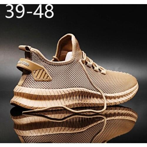 Large Size Outdoor Breathable Mens Sneakers Mens Sports Shoes Sport Men Running Shoes Brown Summer Footwear Jogging GME-1571