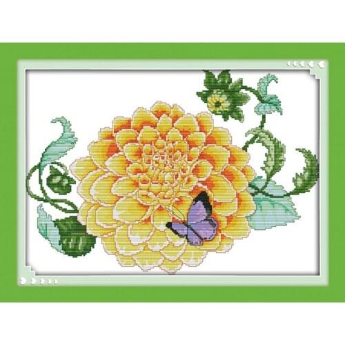 Everlasting Love Butterflies Love flowers(5) Chinese Cross Stitch Ecological Cotton Clear Stamped 14CT DIY Christmas Decoration
