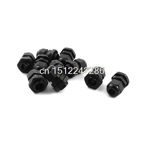 10Pcs Nylon Strain Relief PG9 Glands Connector for 4-8mm Dia Cable