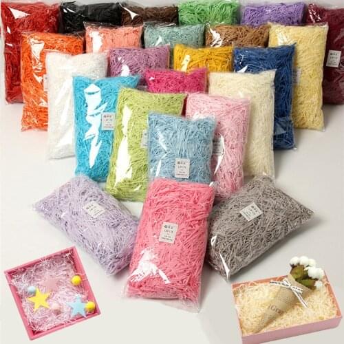 100g/bag Colorful Shredded Crinkle Paper Raffia Candy Boxes DIY Gift Box Packaging Filling For Wedding Marriage Home Decoration