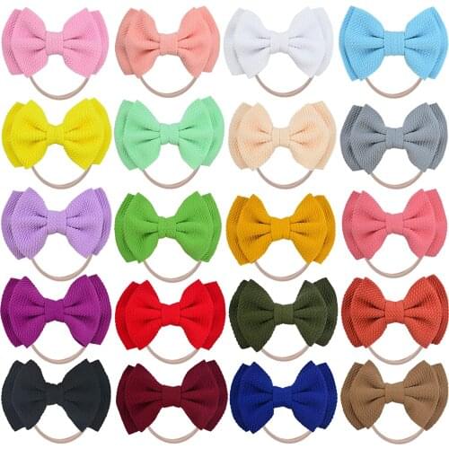 20Pcs Baby Girl Headbands and Bows Knot Nylon Headwrap Hair bands for Newborn Toddler Children