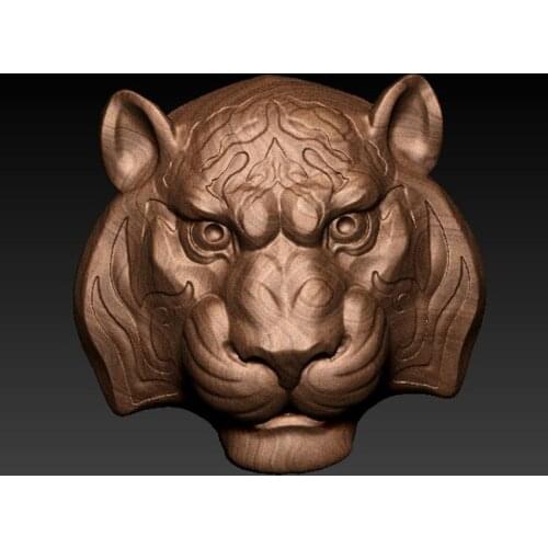 Tiger head 3D STL Model for CNC Router 3D Printer Artcam Aspire