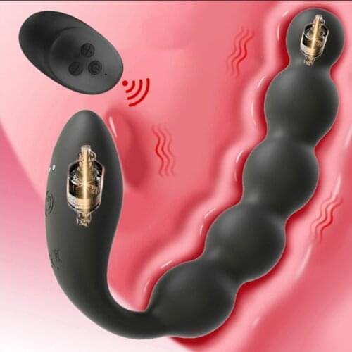 10 Speed Anal Beads Vibrators Sex Toys For Couple Dual Motor Butt Plug Silicone Male Vibrating Prostate Massager Dildo Vibrators