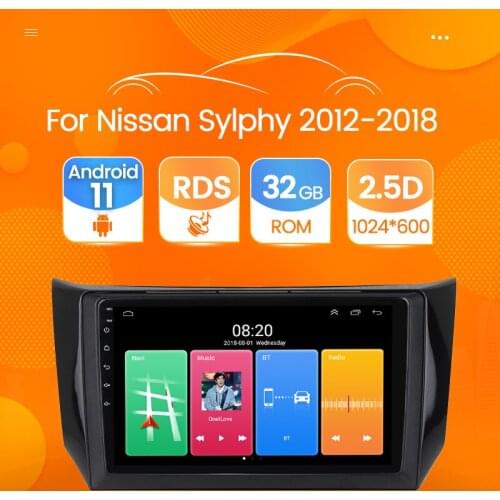 Car Radio GPS Navigation Multimedia Player For Nissan Sylphy B17 Sentra 12 2012-2018 Android 11 Wifi NO 2Din DVD Sterea Headunit