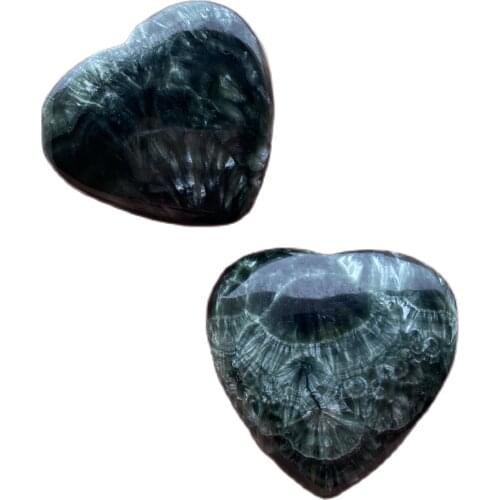 100% Natural Green Seraphinite heart Pendant Jewelry For Women Lady Men Water Drop Beads Stone Crystal Silver Clear Gemstone