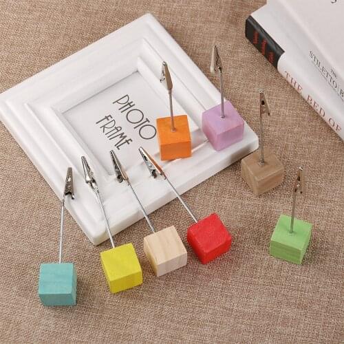 Color log square message clip wrought iron note clip note clip desktop ornaments postcard clip
