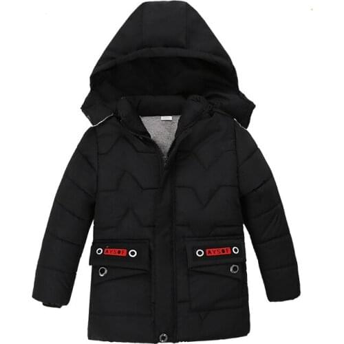 2020 Christmas New Winter Baby Kid Cotton Jacket Boys Thicken Jacket Hooded Children Jacket Trend Army Green 2-5st Baby Clothing