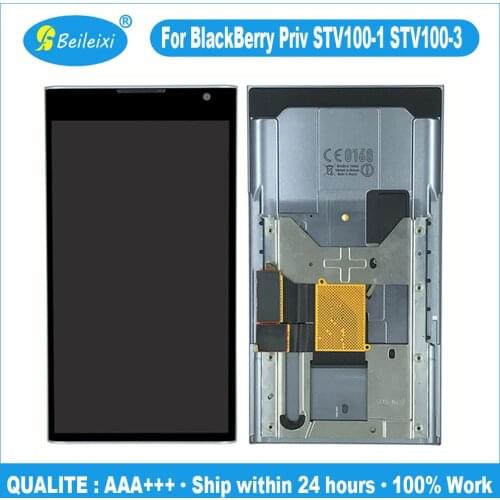 For BlackBerry Priv STV100-1 STV100-3 STV100-4 STV100-2 LCD Display Touch Panel Screen Digitizer Assembly For BB Priv LCD Screen