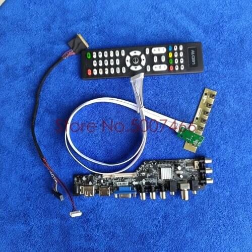 Fit LTN140AT22-P02/P01 LTN140AT27-401/L01 1366*768 40 pin LVDS AV VGA USB DVB upgrade TV digital screen LCD drive board Kit