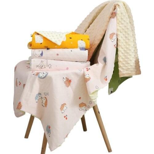 Happyflute 70X110CM Cotton Gauze Baby Comforting Pea Blanket Washable Quilt