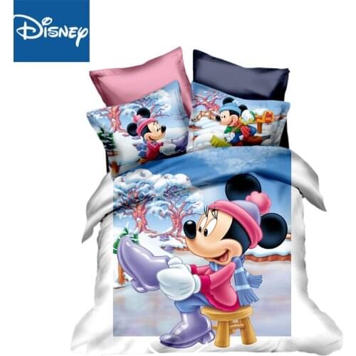 Disney single size bedding set for girls bedroom decoration quilt covers full 3 pcs home textile children free shipping hot sale