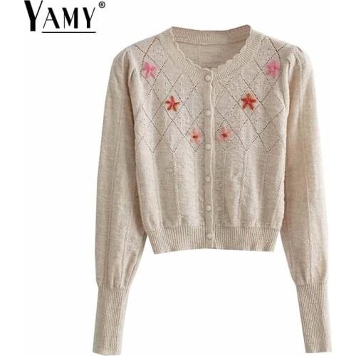 Korean fashion cardigan women sweater long sleeve top streetwear knitted sweaters vintage brown top elegant v neck sweater 2021