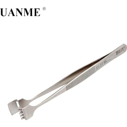 BEST BST-91-5T SA Professional 302 Stainless Steel Wafer Tweezer Repair Tools for Silicon Wafer Protable High Hardness