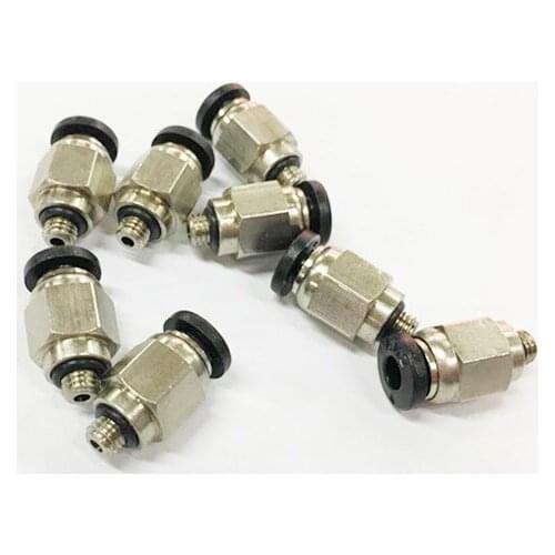 M5 BSPT Male Thread to 4mm 6mmHole Tube Air Pneumatic Straight Quick Connector Fittings