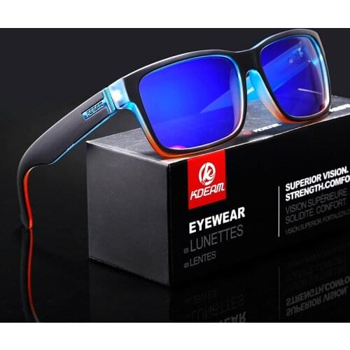 Kdeam Brand High Quality Mens Sunglasses Polarized Shockingly Colors Women Sun Glasses Outdoor Sports Driving Eyewear with Box