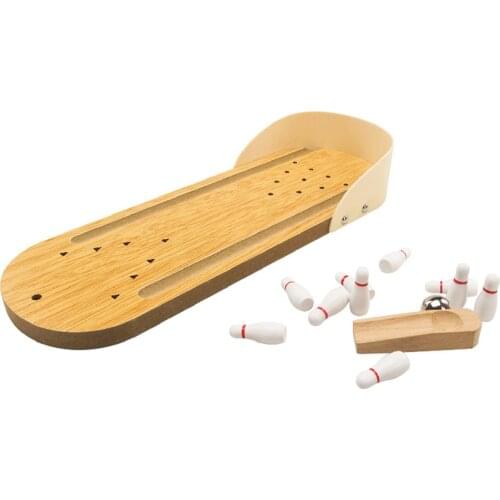 Mini Bowling Game Wooden Desktop Bowling Game Tabletop Bowling Toy For Pet Bird