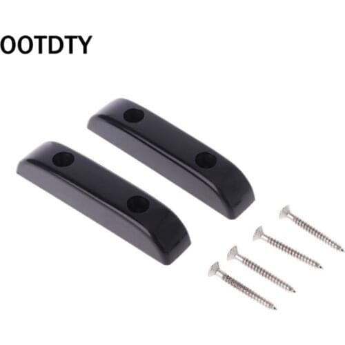 OOTDTY 2pcs for Fender Black Thumb Rest/Tug Bar/Finger Pull For Jazz Precision Bass Guitar