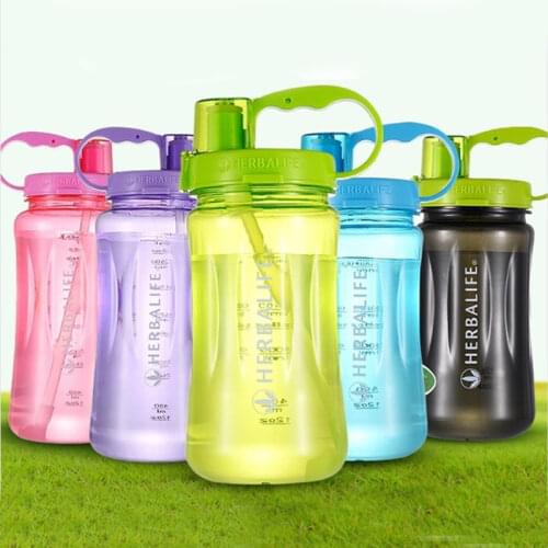 1000ml/2000ml 6 Color Herbalife Nutrition 24hour Drinkware Protein Shaker Camping Hiking Straw Water Bottle Space Bottle